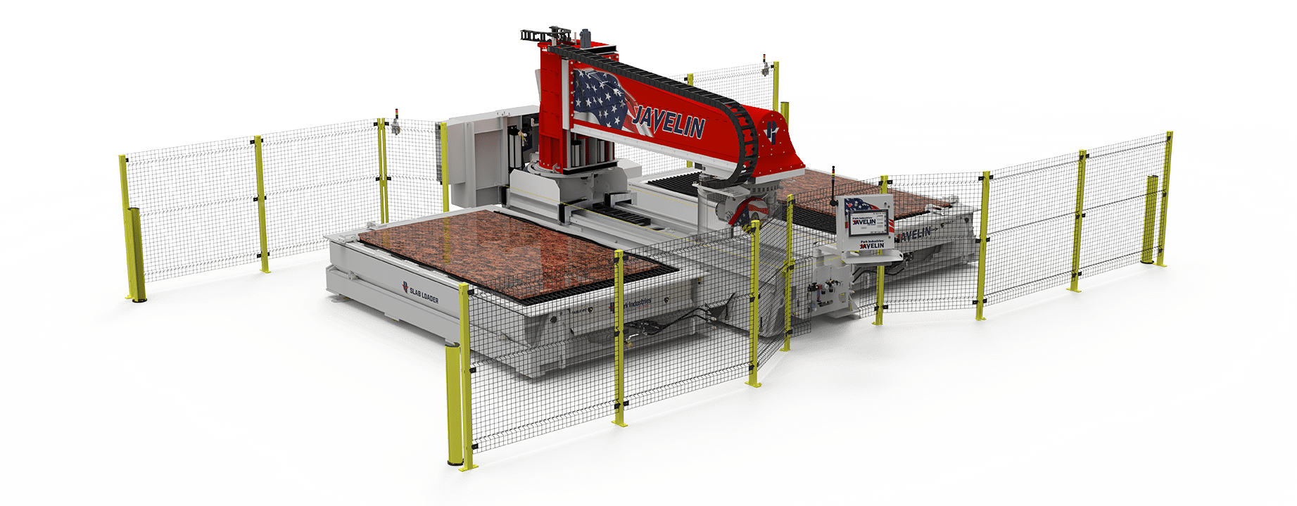 JAVELIN CNC Sawjet fencing configuration